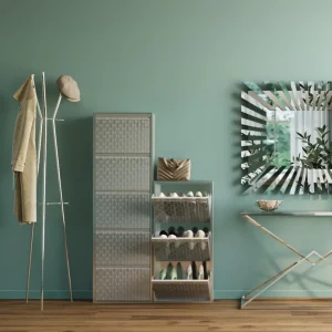 Kenkäkaapit>KARE Design Caruso 3 Kenkäkaappi, Harjattu Hopea