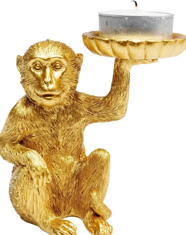 Koriste-Esineet | Lyhdyt>KARE Design Monkey Tealight Holder Apina Tuikku Kynttilänjalka 11cm