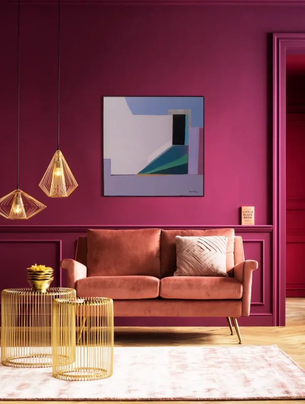 Taulut>KARE Design Abstract Shapes Kehystetty Taulu, Liila 113x113cm