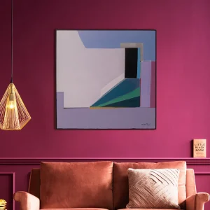 Taulut>KARE Design Abstract Shapes Kehystetty Taulu, Liila 113x113cm