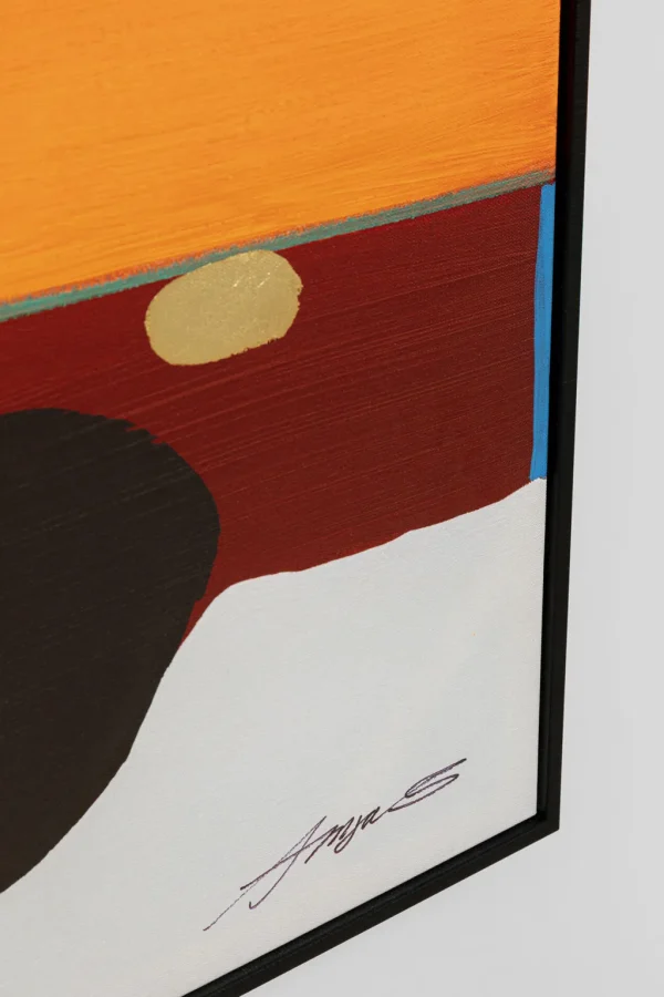 Taulut>KARE Design Abstract Shapes Kehystetty Taulu, Oranssi 73x143cm