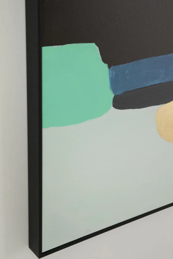 Taulut>KARE Design Abstract Shapes Kehystetty Taulu, Vihreä 73x143cm