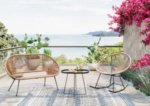 Nojatuolit>KARE Design Acapulco Keinutuoli, Natur