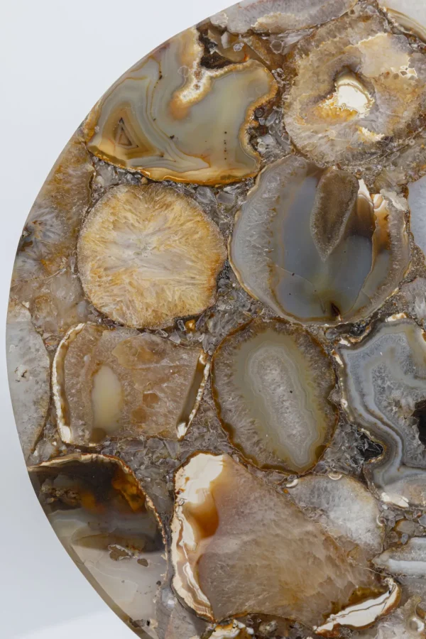 Sohvapöydät>KARE Design Agate Base Sivupöytä, Luonnonkivi, Metalli Ø25cm