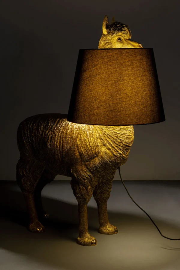 Lattiavalaisimet>KARE Design Alpaca Alpakka Lattiavalaisin Kulta 108 Cm
