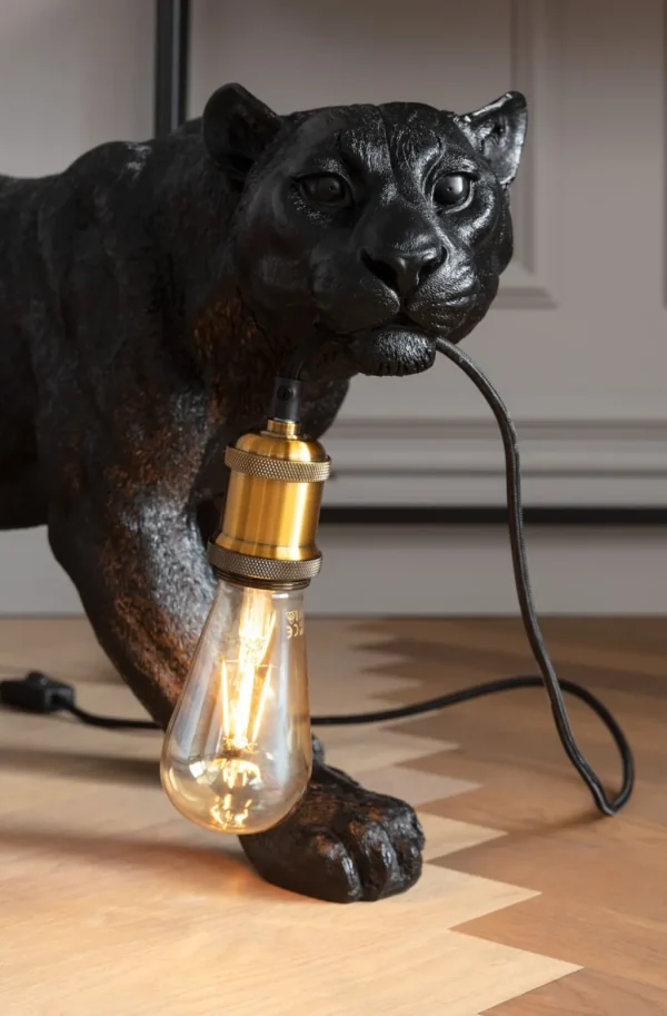 Lattiavalaisimet | Olohuone>KARE Design Animal Bagheera Pantteri Lattiavalaisin 40cm