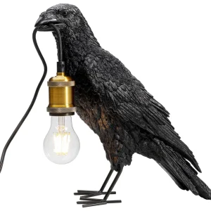 Pöytävalaisimet>KARE Design Animal Crow Varis Pöytävalaisin, Matta Musta 34cm
