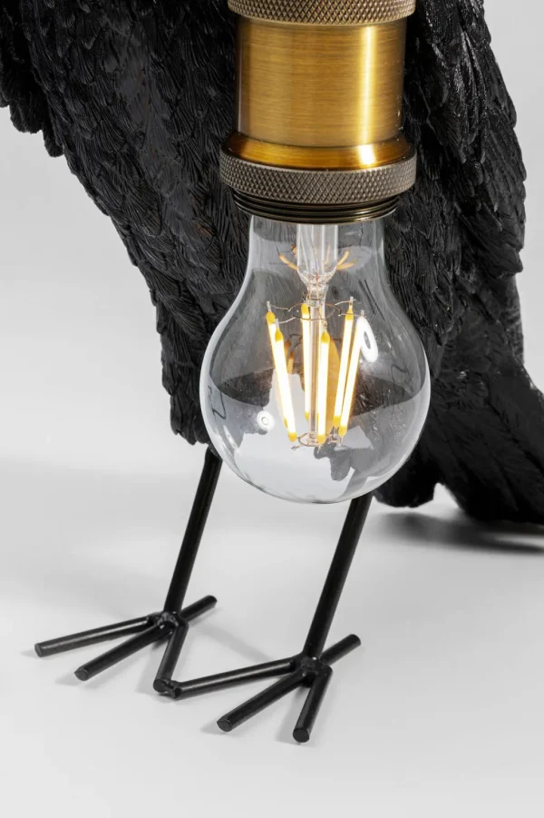 Pöytävalaisimet>KARE Design Animal Crow Varis Pöytävalaisin, Matta Musta 34cm