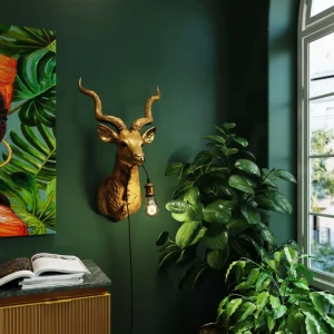 Seinävalaisimet>KARE Design Animal Goat Vuohi Seinävalaisin Kulta 45x74cm