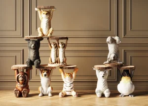 Sohvapöydät | Olohuone>KARE Design Animal Ms Cat Kissa Sivupöytä Ø33cm