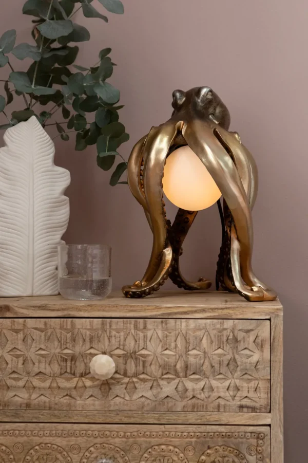 Pöytävalaisimet>KARE Design Animal Octopus Mustekala Pöytävalaisin 34cm