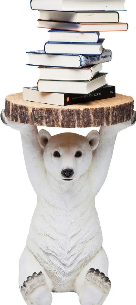 Sohvapöydät>KARE Design Animal Polar Bear Jääkarhu Sivupöytä Ø37cm