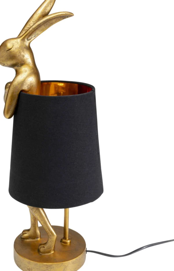 Pöytävalaisimet>KARE Design Animal Rabbit Kani, Pupu Pöytävalaisin Kulta/musta 50cm