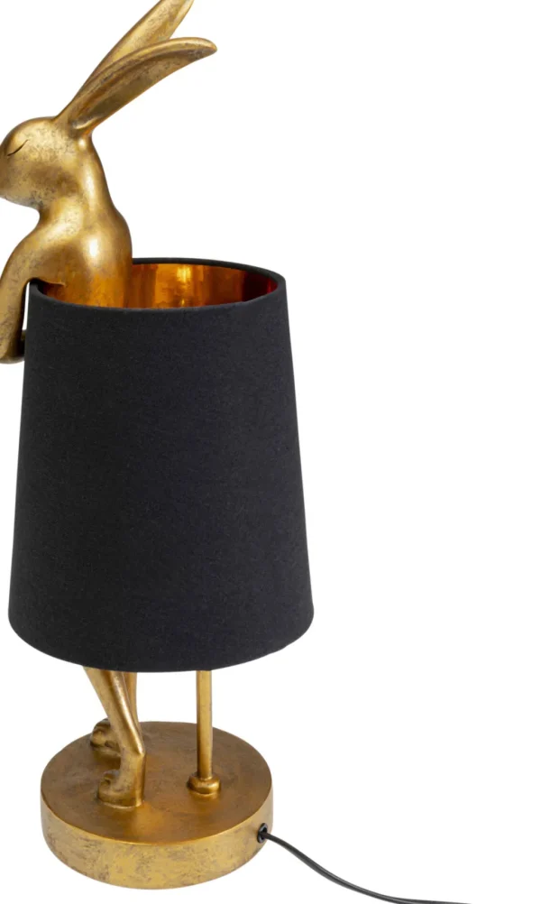 Pöytävalaisimet>KARE Design Animal Rabbit Kani, Pupu Pöytävalaisin Kulta/musta 50cm