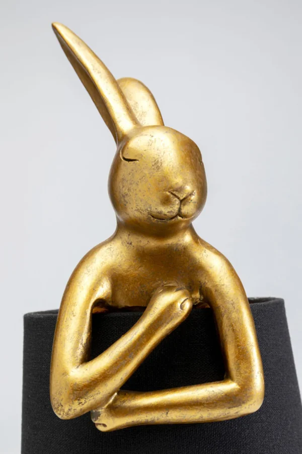 Pöytävalaisimet>KARE Design Animal Rabbit Kani, Pupu Pöytävalaisin Kulta/musta 50cm