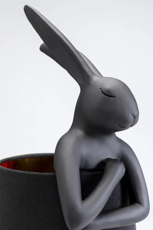 Pöytävalaisimet>KARE Design Animal Rabbit Kani, Pupu Pöytävalaisin Matta Musta 50cm