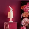 Pöytävalaisimet>KARE Design Animal Rabbit Pupu Pöytävalaisin, Pupulamppu, Valkoinen/roosa 50cm