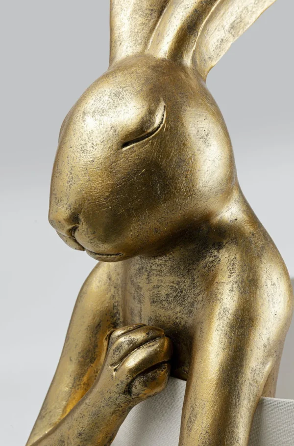 Pöytävalaisimet>KARE Design Animal Rabbit Pöytävalaisin, Pupu-lamppu Kulta/valkoinen 88cm