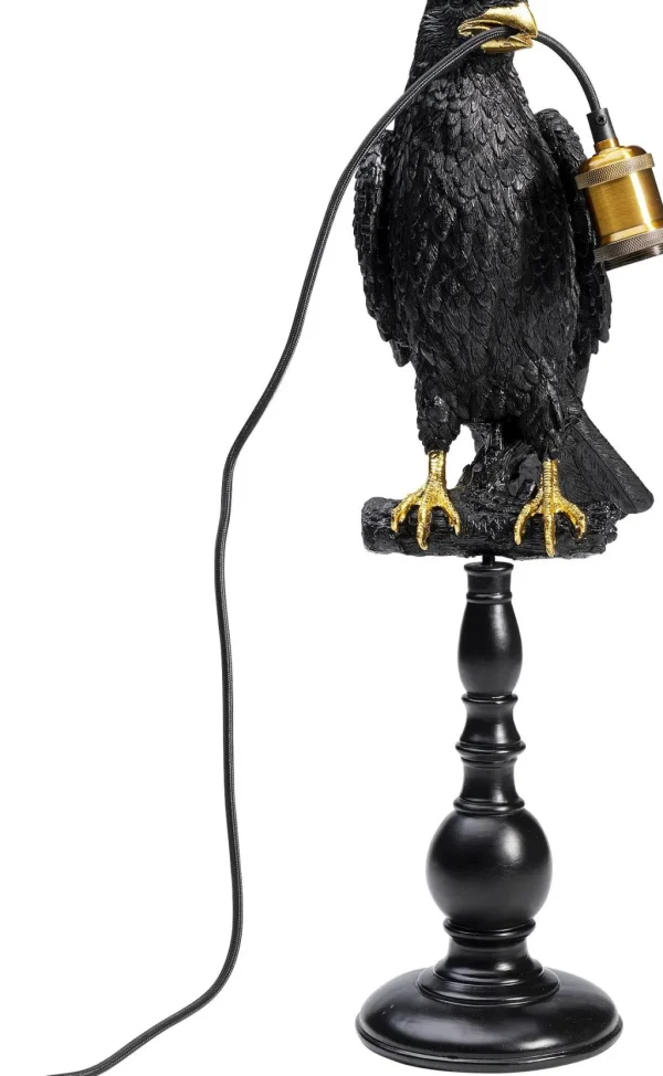 Pöytävalaisimet>KARE Design Animal Sitting Crow Varis Pöytävalaisin, Matta Musta 61cm