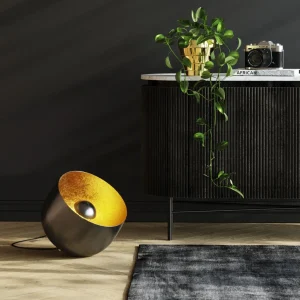 Lattiavalaisimet>KARE Design Apollon Smooth Black Lattiavalaisin Ø35cm