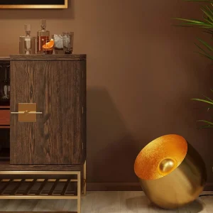 Lattiavalaisimet>KARE Design Apollon Smooth Gold Lattiavalaisin Ø50cm