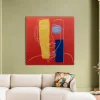 Taulut>KARE Design Art Face Lasitaulu, Punainen 100x100cm