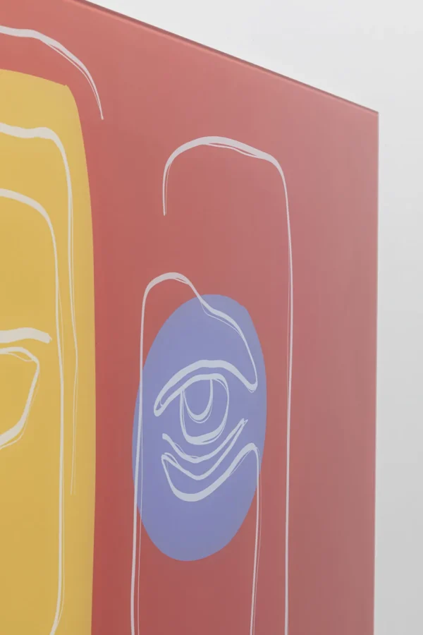 Taulut>KARE Design Art Face Lasitaulu, Punainen 100x100cm