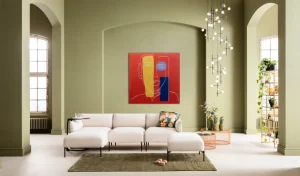 Taulut>KARE Design Art Face Lasitaulu, Punainen 100x100cm