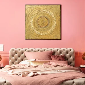 Taulut>KARE Design Art Geometric Circle Gold Taulu 120x120cm