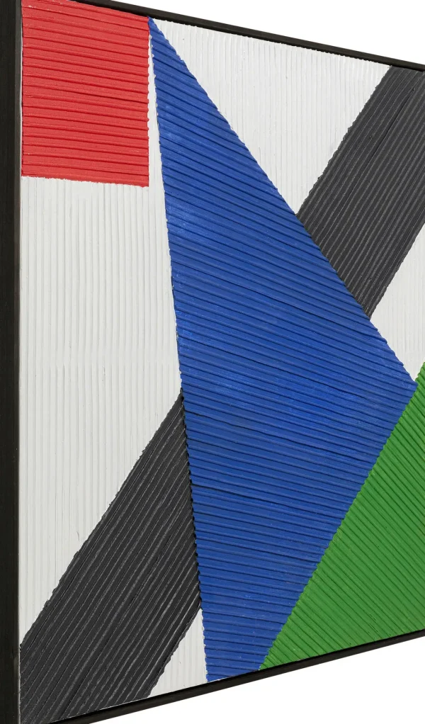Taulut>KARE Design Art Triangles Canvas Taulu Sininen 100x100 Cm