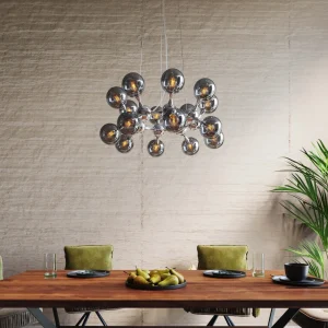 Riippuvalaisimet>KARE Design Atomic Balls Riippuvalaisin Hopea Ø74cm