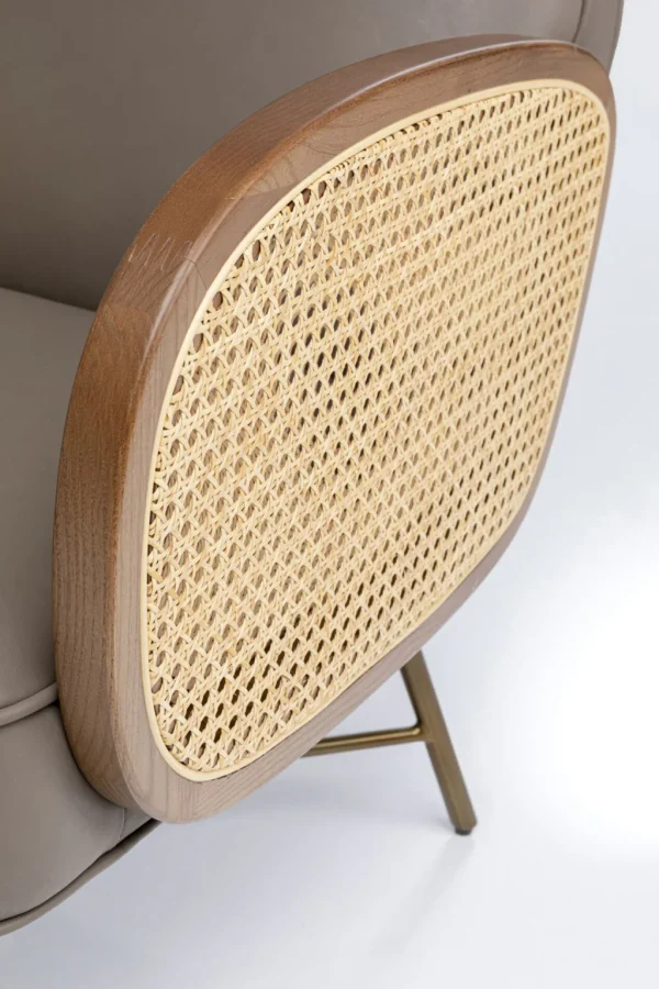 Nojatuolit>KARE Design Bahia Nojatuoli, Nahka, Rottinki