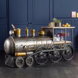 Baarit>KARE Design Bar Steamlock Baari Veturi, Teräs, Mangopuu 225cm