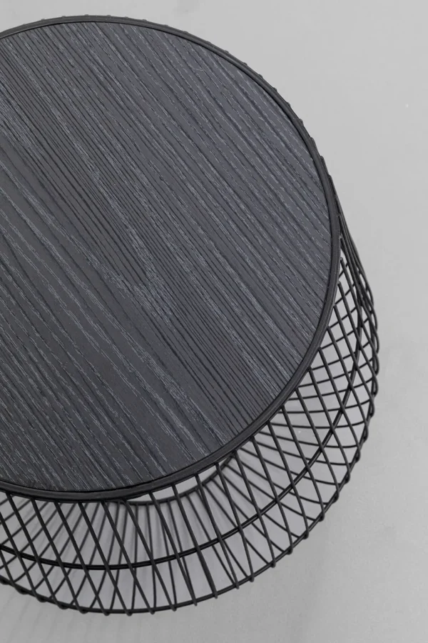 Sohvapöydät>KARE Design Beam Black Sivupöytä Musta Ø40cm