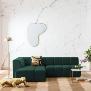 Kulmasohvat>KARE Design Belami Kulmasohva - Samettia, Tummanvihreä, Vasen 265cm