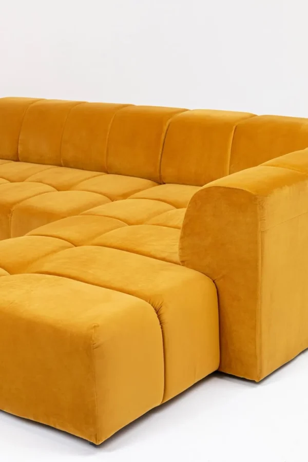Kulmasohvat>KARE Design Belami Velvet Kulmasohva - Samettia, Meripihka, Oikea
