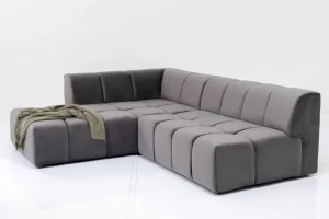 Kulmasohvat>KARE Design Belami Velvet Kulmasohva -samettia, Harmaa, Vasen