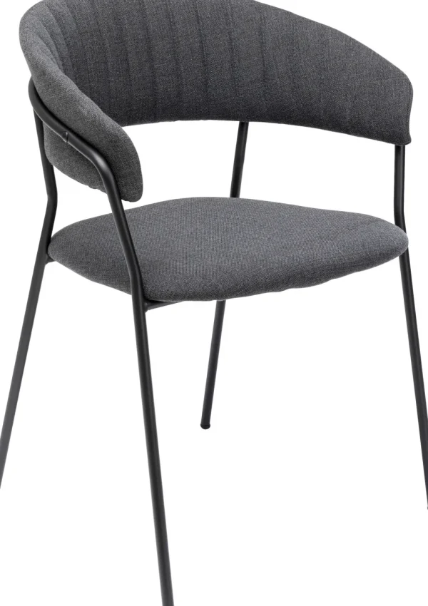 Tuolit>KARE Design Belle Tuoli Käsinojilla - Antrasiitti (2/Setti)