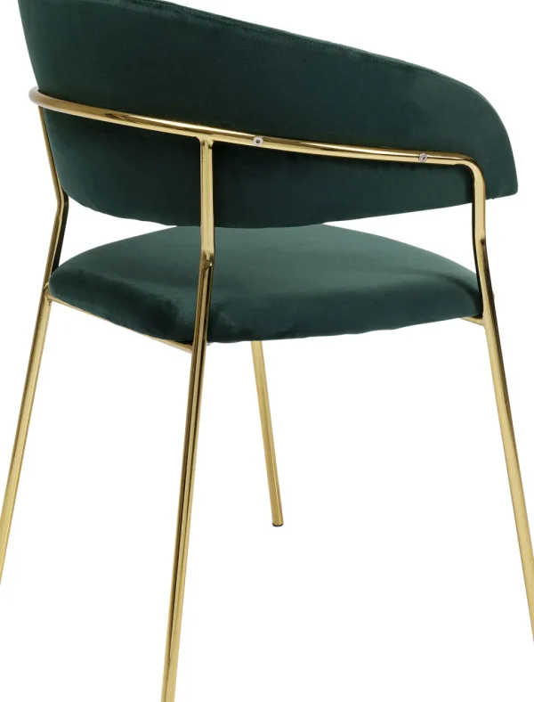 Tuolit>KARE Design Belle Tuoli Käsinojilla - Sametti, Vihreä (2/Setti)