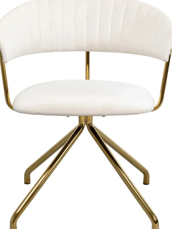 Tuolit>KARE Design Belle Velvet Kääntyvä Tuoli, Samettia, Kermanvärinen