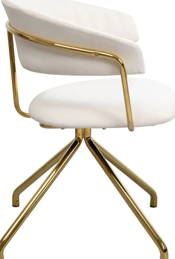 Tuolit>KARE Design Belle Velvet Kääntyvä Tuoli, Samettia, Kermanvärinen