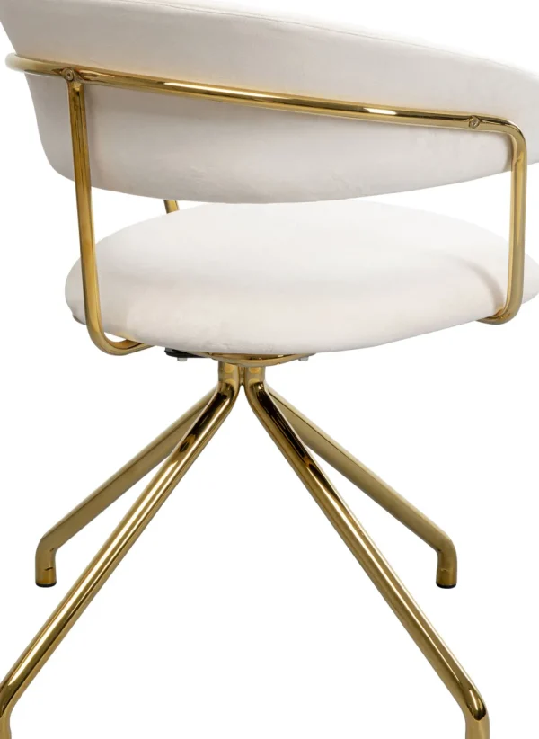 Tuolit>KARE Design Belle Velvet Kääntyvä Tuoli, Samettia, Kermanvärinen
