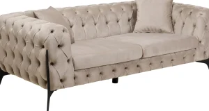 Sohvat>KARE Design Bellissima Sohva 2-istuttava - Sametti, Beige 200cm