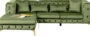 Olohuone | Kulmasohvat>KARE Design Bellissima Velvet Kulmasohva Vihreä Vasen 180x240cm