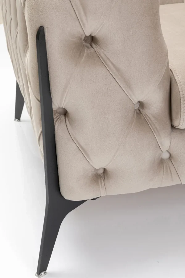 Nojatuolit>KARE Design Bellissima Velvet Nojatuoli, Sametti, Taupe 120cm