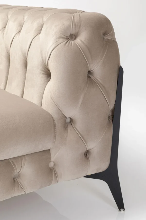 Nojatuolit>KARE Design Bellissima Velvet Nojatuoli, Sametti, Taupe 120cm