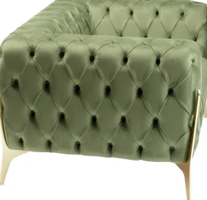 Nojatuolit>KARE Design Bellissima Velvet Nojatuoli, Sametti, Vihreä 120cm