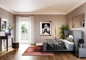 Sängyt>KARE Design Benito Moon Grey Säbnky Harmaa 180x200cm