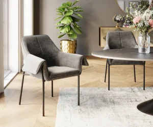 Tuolit>KARE Design Bess Tuoli Käsinojilla, Harmaa