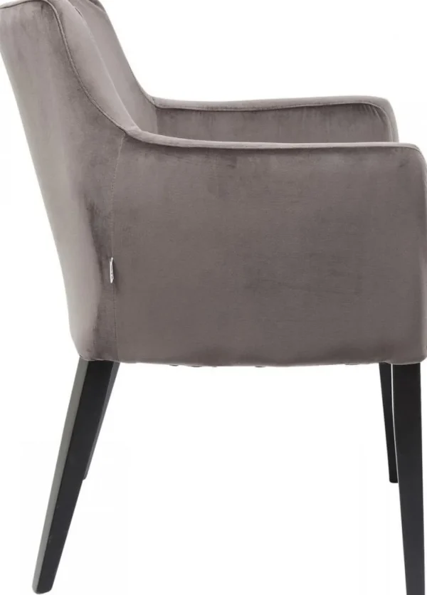 Tuolit>KARE Design Black Mode Velvet Tuoli Käsinojilla, Harmaa